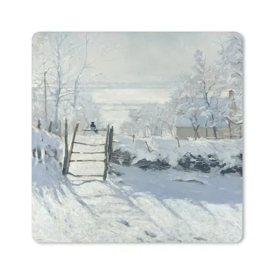 Produktbild von MuchoWow® Mauspad Mousepad Die Elster - Claude Monet 20x20 cm - Mousepads - Maus Mat - Pad - Mausunterlage - Desk Mat - Bureauartikeln