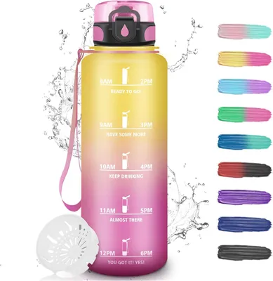 Produktbild von Wasserflasche 1,5 L, auslaufsicher, für Sport und Outdoor-Aktivitäten, mit Tragegurt, lebensmittelechtes