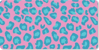 Produktbild von MuchoWow® Schreibtischunterlage Pantherdruck - Blau - Rosa - Muster 80x40 cm - XXL Mauspad - Gaming Mauspad
