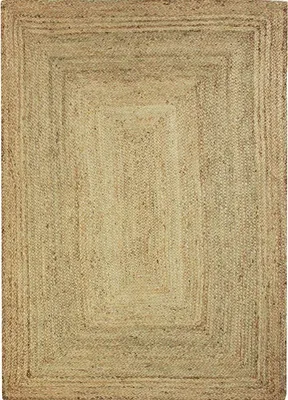 Produktbild von Handgefertigter Teppich aus geflochtener Naturjute 160x230