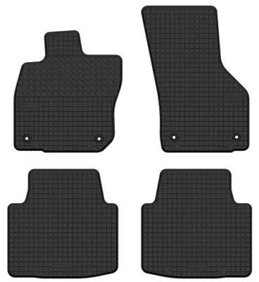 Productafbeelding van Rubberen automatten voor Volkswagen / Skoda Passat B9 / Superb IV vanaf 2023 (stationwagen/liftback) – 4-delig, zwart, op maat