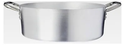 Produktbild von Schmorpfanne aus Aluminium mit 2 Griffen, Edelstahl 40 cm