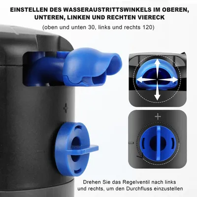 Produktbild von Aquarienfilter - Innenfilter 3-in-1 - Einstellbarer Durchfluss - 1500 l/h, 25 W - Für Aquarien mit 100–300 l - Sauerstofffunktion - Leiser Betrieb