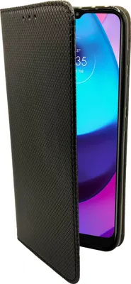 Produktbild von Elegante Buch-Tasche Hülle Smart Magnet kompatibel mit MOTOROLA MOTO E40 Leder Optik Wallet Book-Style Cover Schale in Schwarz