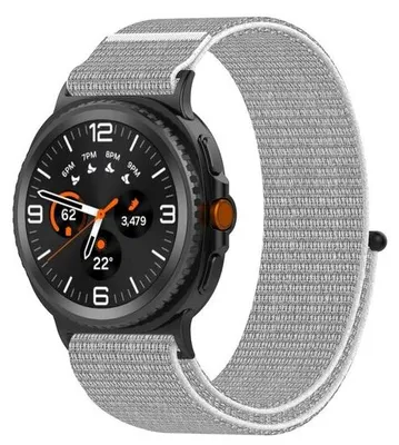 Produktbild von By Qubix Sportloop Nylonarmband - Hellgrau - passend für Samsung Galaxy Watch 9 - 40 mm / 44 mm