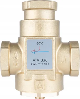 Immagine prodotto di Afriso | Valvola Termostatica ATV 336 DN25 - Ottone - 60°C - Protezione Dalla Corrosione - Efficienza Energetica