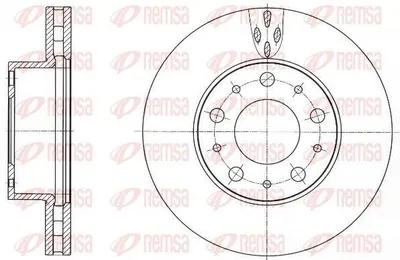 Produktbild von 2x REMSA Bremsscheibe 61015.10 vorne für FIAT Ducato Kastenwagen (250_ 290_)