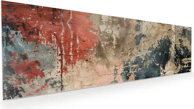 Produktbild von Glasbild 120x40cm in XXL für Wohnzimmer, Schlafzimmer Motiv Abblätternde Farbe