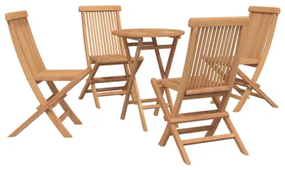Obrázek produktu pro vidaXL Zahradní set, 5 kusů, hnědá barva, masivní teakové dřevo