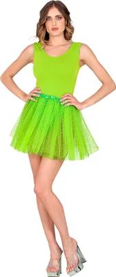 Produktbild von Glitzer Petticoat Tütü für Damen 40 cm | Hellgrün