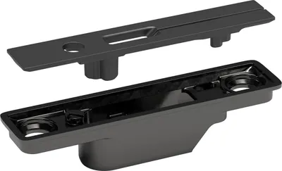 Image de ITALIANA FERRAMENTA Fixation frontale KIARO EASY à fraiser, nickelée noire