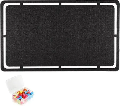 Obrázek produktu pro Famanu, korková nástěnka, 72 cm x 44 cm - černá, s 35 kolíčky