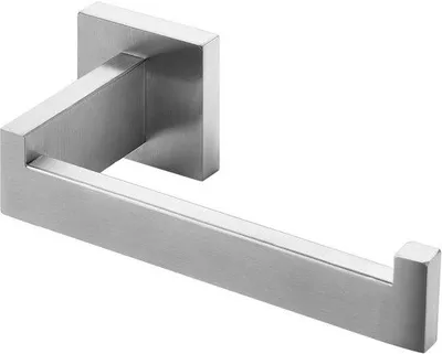 Produktbild von Toiletrolhalter aus geborsteltem Silbernikkel mit Bohrung, Edelstahl-Toilettenhalter für Küche und Badezimmer, vierkantiger Edelstahlhalter