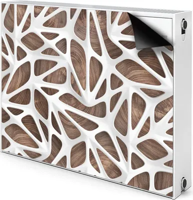 Obrázok produktu pre Magnetický kryt na radiátor Kryt na radiátor 100x60 cm - biely, mriežka na dreve