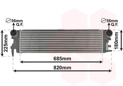 Produktbild von VAN WEZEL 30014700 Ladeluftkühler LLK passend für MERCEDES-BENZ V-Klasse (W447) Turbo Intercooler