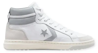 Immagine prodotto di Scarpe da uomo Convers Pro Blazer, sneakers alte in pelle, bianco e grigio, taglia 42