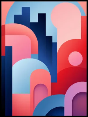 Produktbild von Plakat 60x80cm Farbenstadt