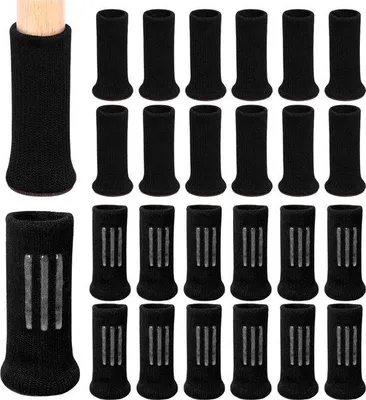 Produktbild von Möbelsocken für extreme Belastbarkeit, extra elastische Sitzbeinabdeckungen mit Knieleder, 24 Stück, für Stühle, kratzbeständige Prallstangen