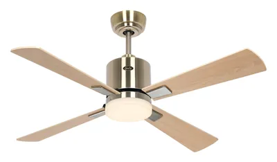 Immagine prodotto di Ventilatore da soffitto ECO NEO III 103 in ottone anticato - Acero/Faggio WiFi con luce