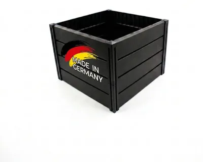 Produktbild von KHW Hochbeet Demeter M | 82×82×61 cm Garten Hochbeet | 336L Pflanzvolumen | 100% recycelter Kunststoff | wetterfest & UV-beständig | werkzeuglose Steckmontage | Anthrazit |  Germany