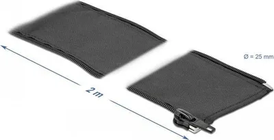Immagine prodotto di DELOCK Gewebeschlauch Reißverschl. hitzebest. 2mx25mm Black
