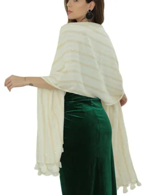 Productafbeelding van Pashmina Sjaal - Wit 110x200 cm