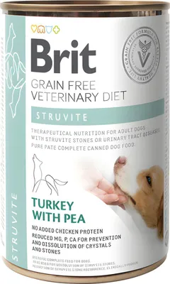 Zdjęcie produktu dla BRIT Grain Free Vet Diets Dog Struvite Indyk & Groszek - mokra karma dla psa - 6x400 g