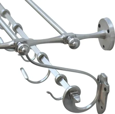 Produktbild von SIGNATURE - Wandgarderobe mit 12 Haken Messing antiquarisch vernickelt MANOIR