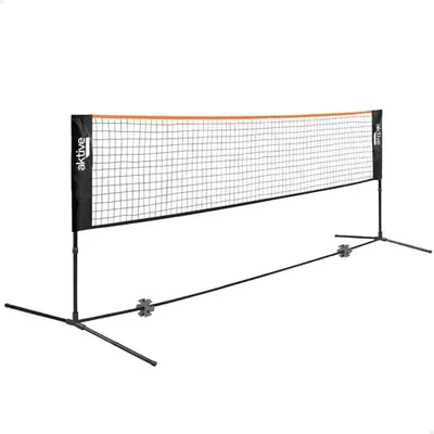 Image de Actif Filet portable de volley-ball et badminton Argent 505x101x157/91 cm Argent 505x101x157/91 cm