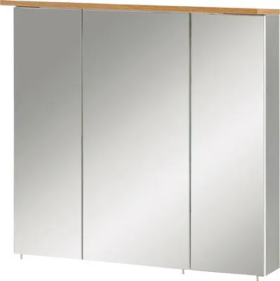 Obrázok produktu pre Zrkadlová skrinka s osvetlením Möbelpartner Profil 70,5 x 16 x 72,3 cm šedá