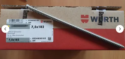 Produktbild von Art. 0234830182 Würth AMO III Schrauben 7,5x182 ohne Kopf AW 30 Fenstermontage, 50 Stück