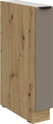 Immagine prodotto di Mobile estraibile LUNARA - larghezza 15 cm, beige scuro / rovere artigianale