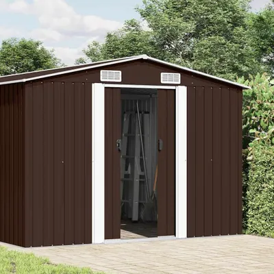 Obrázok produktu pre vidaXL Záhradný prístrešok 257x392x181 cm Kovový hnedý