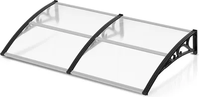 Produktbild von Vordach Haustürdach Alu Pultvordach für Haustür und Terrasse 100x200CM