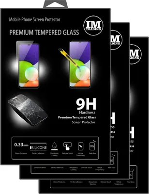 Produktbild von cofi1453 3X Panzer Schutz Glas 9H Tempered Glass Display Schutz Folie Display Glas Screen Protector kompatibel mit Samsung Galaxy A22 4G (A225F)