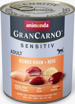 Immagine prodotto di Animonda GranCarno Adult Sensitive Pure Chicken & Rice 800gx6