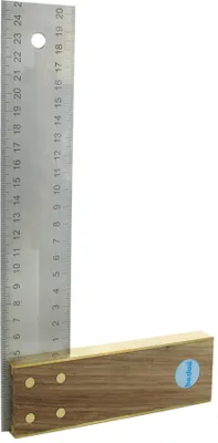 Produktbild von hedue® Tischlerwinkel 250 mm - Griff aus Nussbaum mit Edelstahlblatt 45 mm