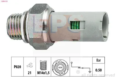 Produktbild von Öldruckschalter 0,5 bar Gewinde M14x1,5 Schlüsselweite 21 Modell 1.800.151