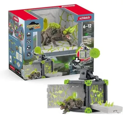 Image de Caméléon de pierre de BattleCave. Extension Arène. SCHLEICH 42677 Créatures d'Eldrador. À partir de 7 ans.