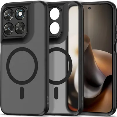 Produktbild von Handyhülle für Motorola Moto G77 5G / Moto G67 5G, Tech-Protect MagMat MagSafe, Rauchfarben-Schwarz