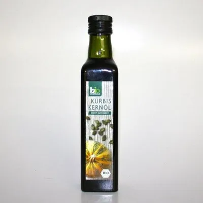 Zdjęcie produktu dla Organiczny olej z pestek dyni Biozentrale, 250 ml