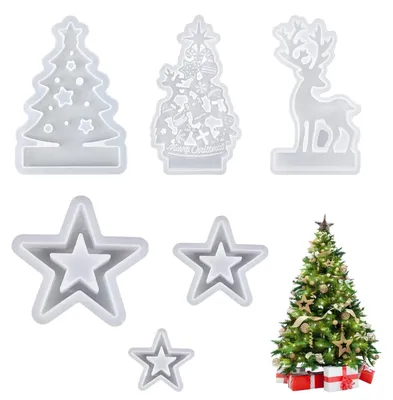 Produktbild von Elzusha – Set mit 6 Silikonformen für Weihnachtsdekorationen
