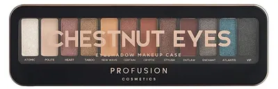 Image de Profusion, Chestnut Eyes, Eyeshadow Palette, 12 Shades, 25 g