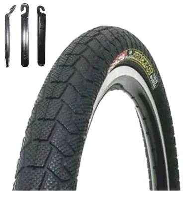 Obrázek produktu pro 1 x Pláště Kenda K-907 Krackpot pro BMX kola, rozměr 58-406 (20 x 2.25), černá barva, včetně páčidel na pláště