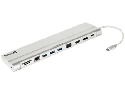 Obrázok produktu pre SANDBERG USB-C All-in-1 Docking Station - USB 3.2 Gen 1 (3.1 Gen 1) Type-C - Silber - MMC - MicroSD (TransFlash) - SD - SDHC - SDXC - DisplayPort - HDMI - RJ-45 - USB 3.2 Gen 1 (3.1 Gen 1) Type-A - USB 3.2 Gen 1 (3.1 Gen 1) Type-C - VGA - RoHS - USB