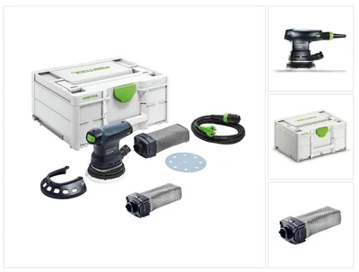 Produktbild von Festool ETS 125 REQ-Plus Exzenterschleifer 250 W 125 mm ( 576069 ) + systainer + Festool SB-Longlife RTS/DTS/ETS Staubfangbeutel ( 201693 )