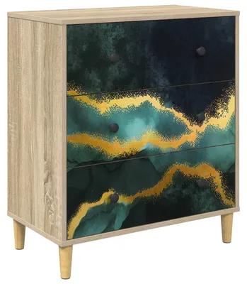 Obrázek produktu pro Komoda WIJHE s zásuvkami, rozměry 66 x 36,5 x 75 cm, materiál: dřevotříska