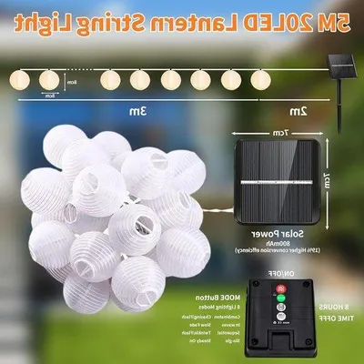 Obrázek produktu pro Solární světelná řetěz 20 LED diod, 5 m, vodotěsný, dekorace do zahrady a na terasu