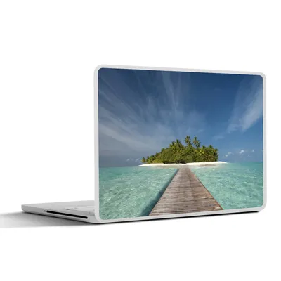 Produktbild von MuchoWow® Laptop Aufkleber Sticker Cover Meer - Pier - Insel 36.5x27.5 cm - Laptop-Sticker