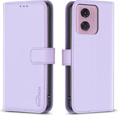 Produktbild von Motorola Moto G34 Hülle - BINFEN Klapphülle - Lavendel